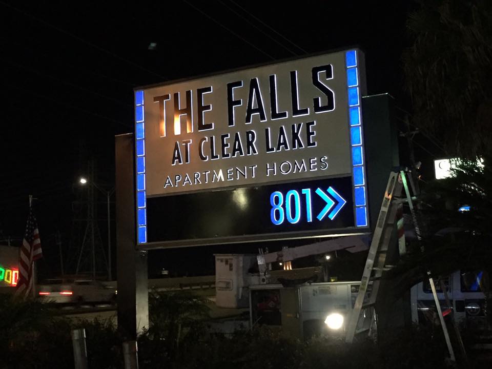Illuminated backlit monument cabinet sign by Milwaukee Sign Company