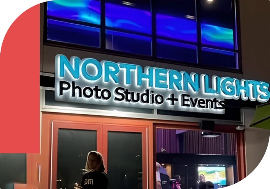 Northern Lights Photo Studio channel letters