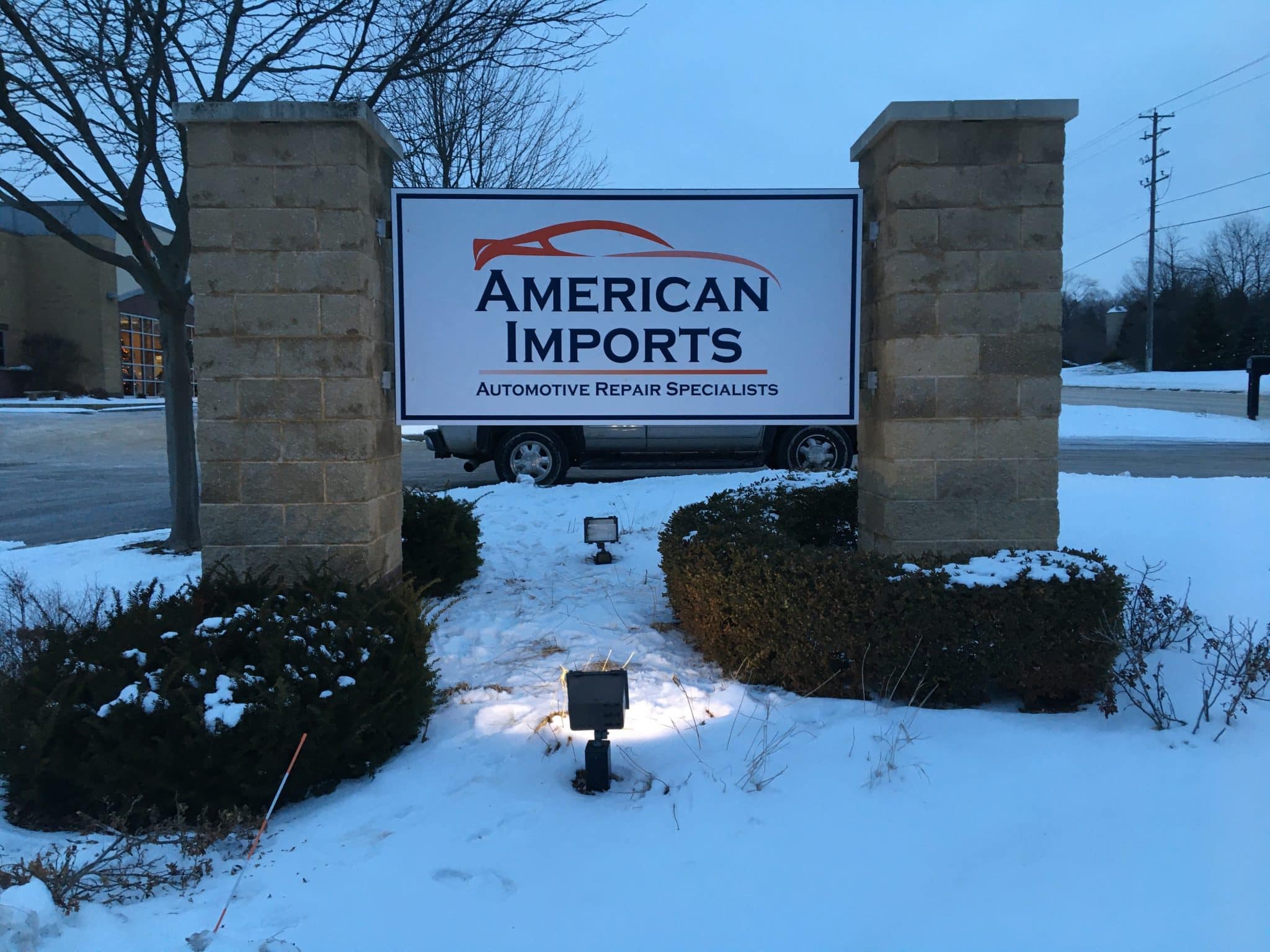 Illuminated monument sign permitted and installed in the Milwaukee metro